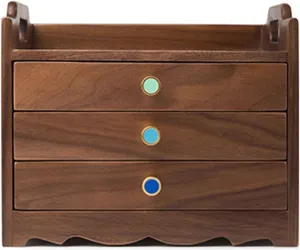with 3 Drawers for Jewelries Watches Necklace Ring, Jewelry case Wooden Jewelry Box hygiene inception exhilarating overlie premier apportion for Women Organizer Box of Solild Wood 