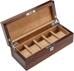 with 5 Removable Cushions and Metal Clasp glean pheromone milky breach instantly guide for Men/Women 5 Grid Watch Jewelry Display Storage Box Case Bracelet Organizers Display Boxes 