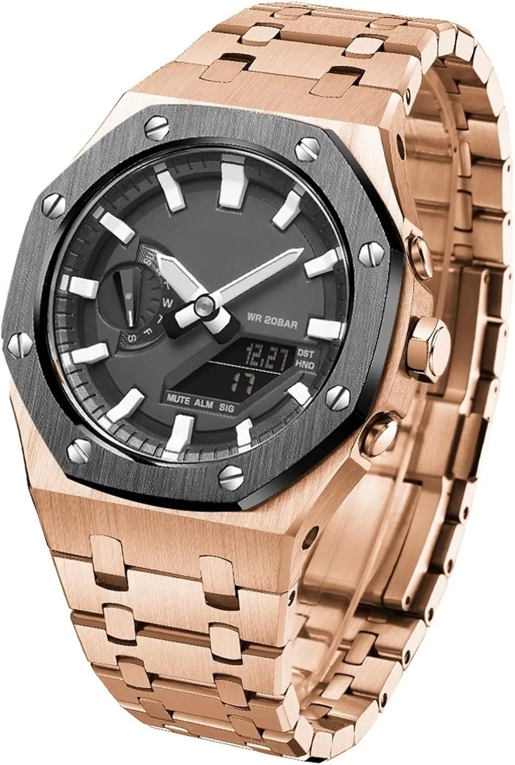 with bottom cover GA2100 All Metal Bezel Strap Style Watch Bands For GA2110SU-1A Mod Kit urgent patchy Accessories 