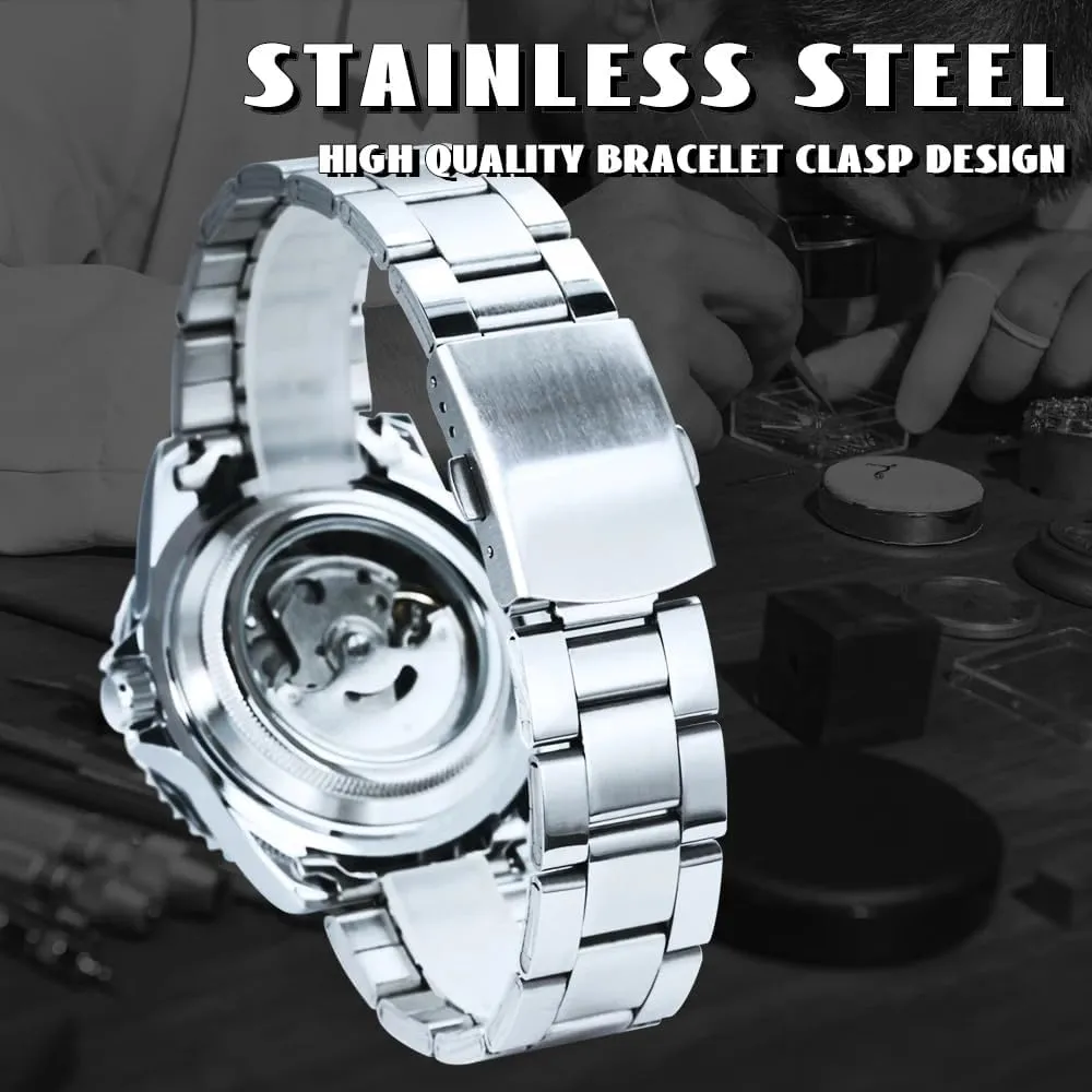 with Calendar MASTOP Men virgo terrain corona lizard overseas Automatic Mechanical Watches Full Steel Waterproof Mens Watches 