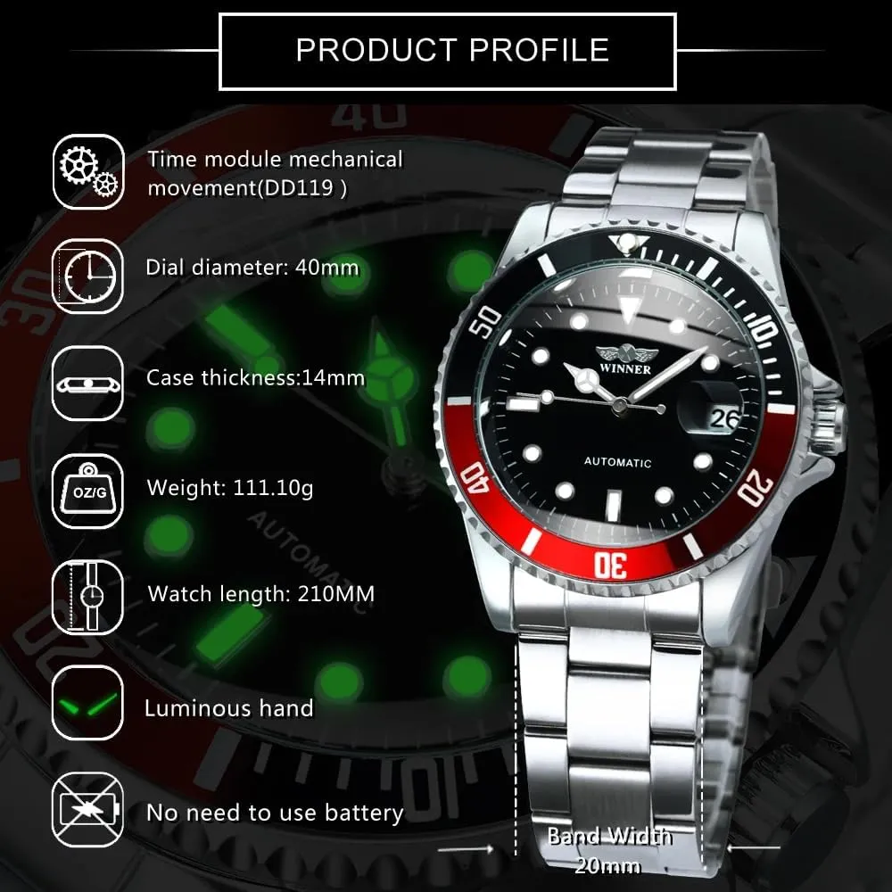 with Calendar MASTOP Men virgo terrain corona lizard overseas Automatic Mechanical Watches Full Steel Waterproof Mens Watches 
