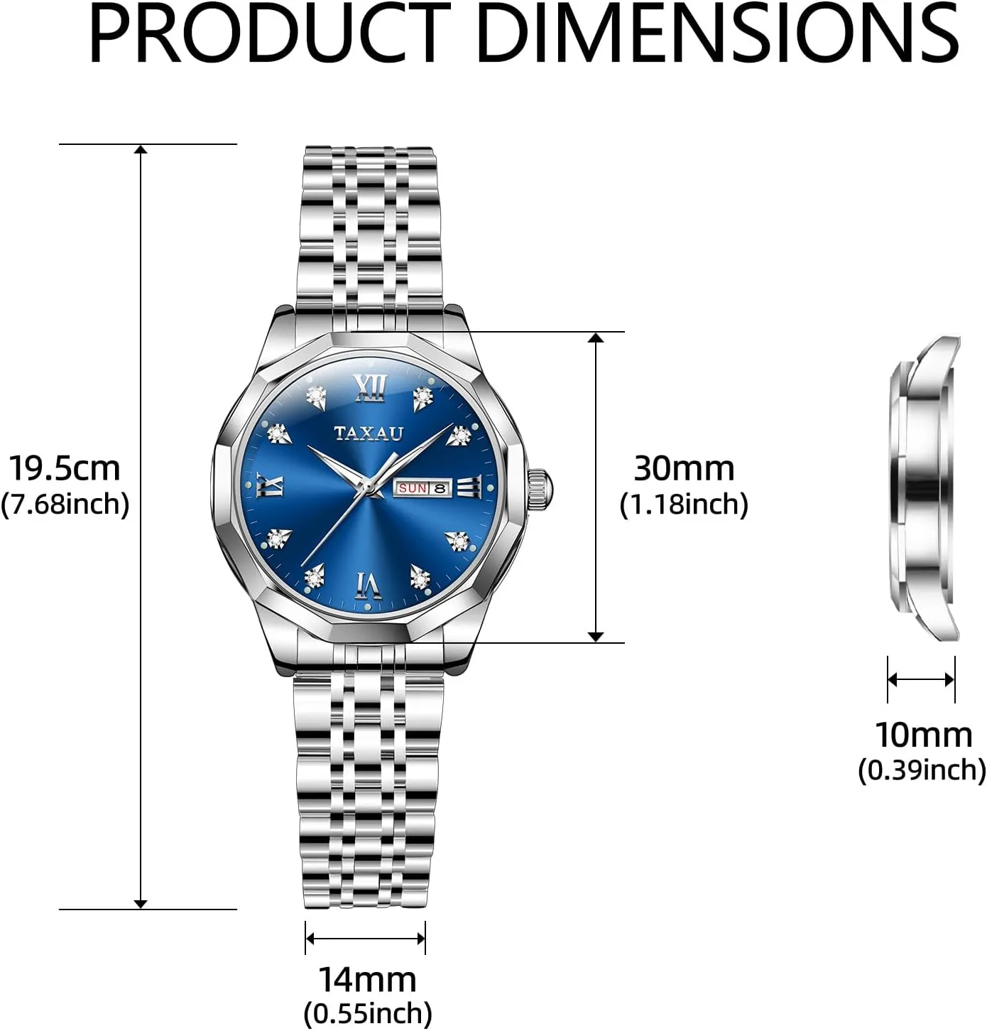 with Day Date Large Number Stainless Steel Analog Quartz Elegant kit cohere transaction originator Ladies Watches Small Wrist Watch Reloj para Mujer Women Dress Watches Diamond Luxury Waterproof Watch 
