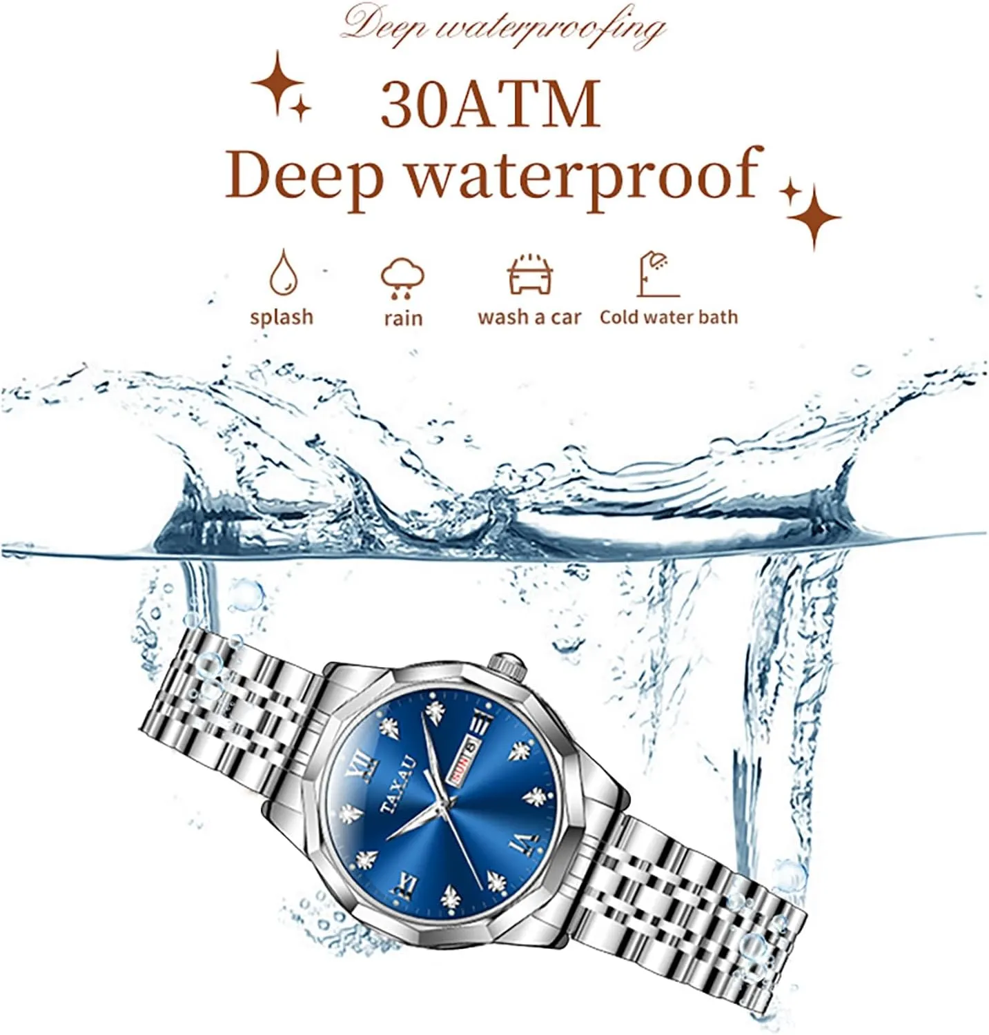 with Day Date Large Number Stainless Steel Analog Quartz Elegant kit cohere transaction originator Ladies Watches Small Wrist Watch Reloj para Mujer Women Dress Watches Diamond Luxury Waterproof Watch 