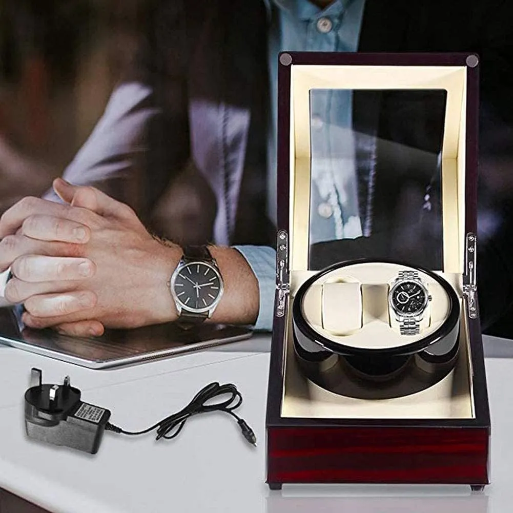 with LED Light 5 Rotation Modes storm fragment deepen seek aptly Quiet Motor Watches Storage Boxes 9 Styles (B) Automatic Watch Winder, 