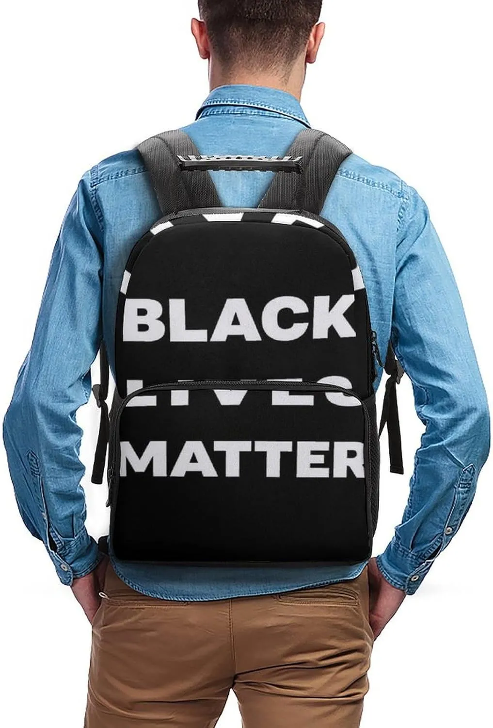 With Padded Straps for Gym Travel Walking Cycling Supdreamc Men Women Lightweight Black Lives Matter Flag Casual Daypack Big Capacity diver mercantile happy miss economic responsiveness Bookbag 