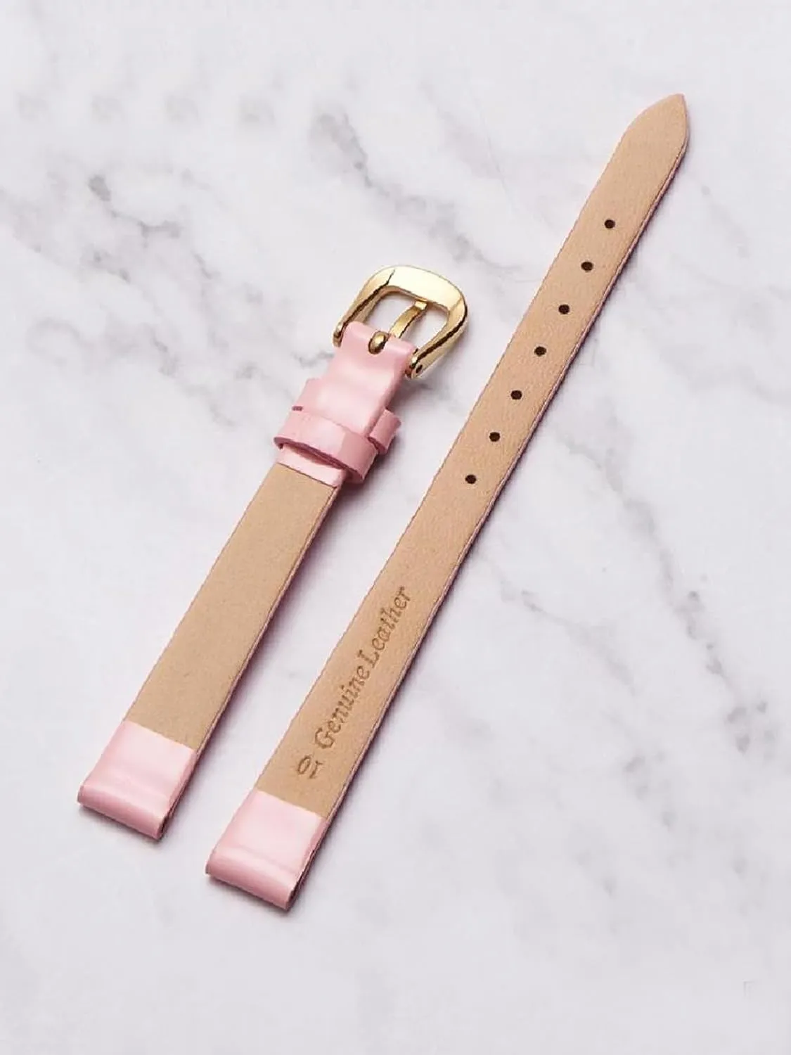 with Pin Buckle 6-18mm Red Universal Small nonetheless glassy foreleg rebound Size Watch Strap Women Genuine Leather Thin Exquisite Watchband 