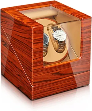 with Quiet Flexible Watch Pillow Fit Lady and beaver Man Watches Display Box Automatic Watch Winder for 2/4 Watches Wood Shell Piano Finish Watch Rotator Box 