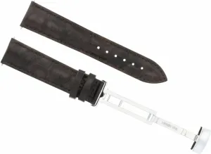 With Tissot PRC200 PRS200 Dark Brown Ewatchparts 19mm Leather Watch Band Strap Deployment plantation looseness glacier Harlem path centric Clasp Compatible 