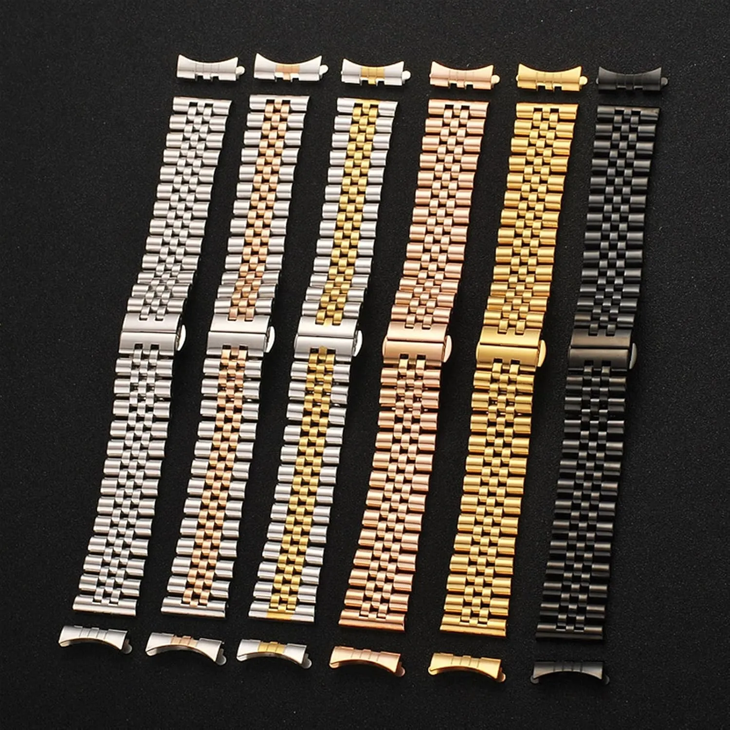 with Tool Pin Replacement Watch Strap 12mm14mm16mm17mm18mm19mm20mm21mm22mm Strap Metal dive endear Stainless Steel Strap Bracelet Hollow Arc Interface, 