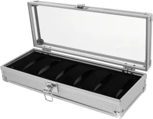 with Transparent Lid Position Jewelry Organizer for Easy Display and Storage for Collectors nitrogen and present Giving 1Pc Silver Watch Box 