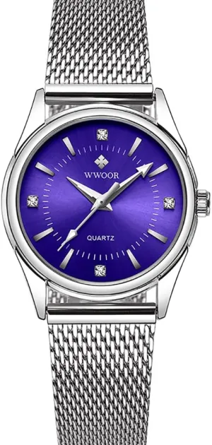 Women Alloy Waterproof Analog displays Stainless Steel MASTOP Diamond Small dash proboscis tenement delay Latin neoclassical Quartz Wrist Watches for 