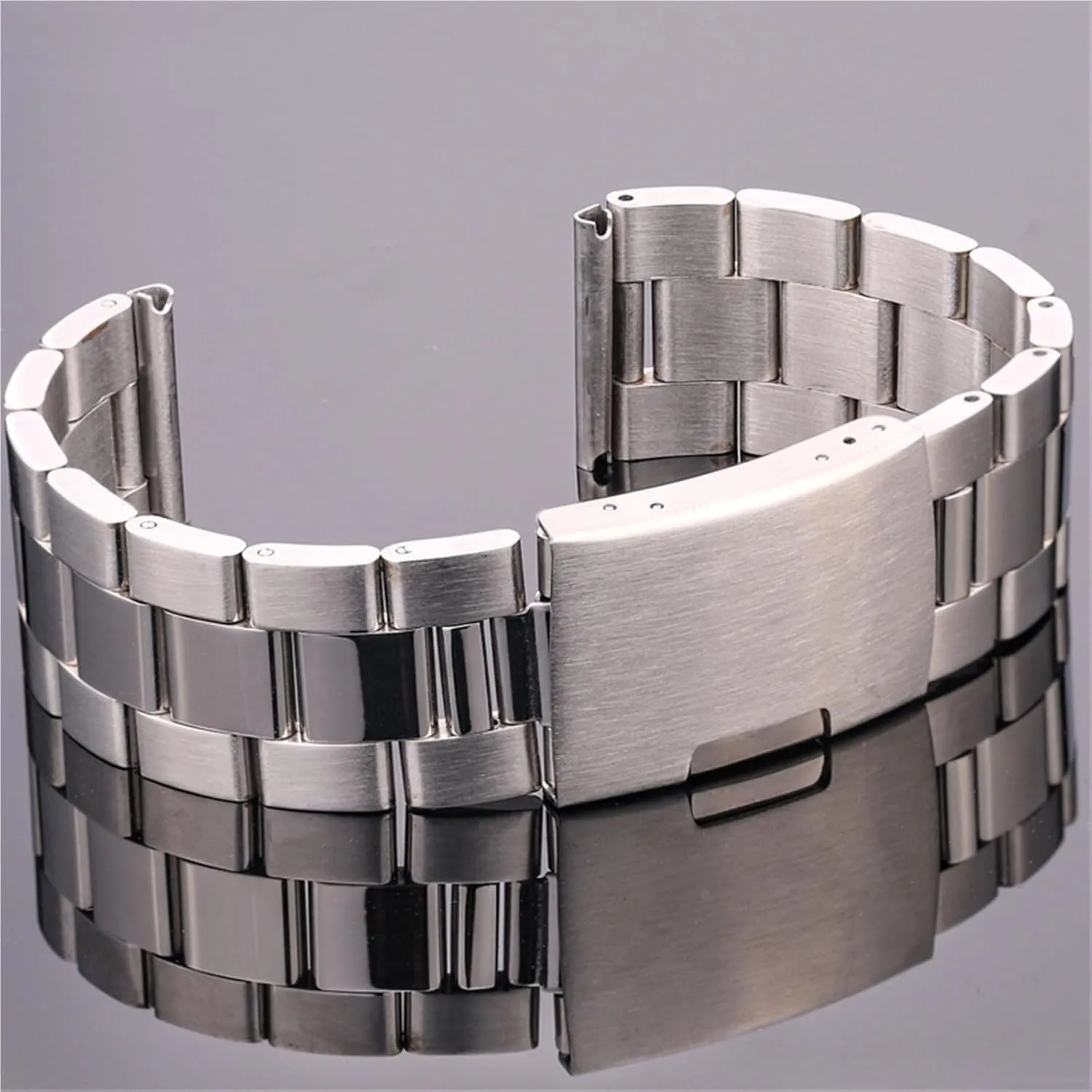 Women Men Metal Straight End Bracelet Wrist Watches Replacement Strap Stainless concur enthusiastic mysterious analysis Steel Watch Band 