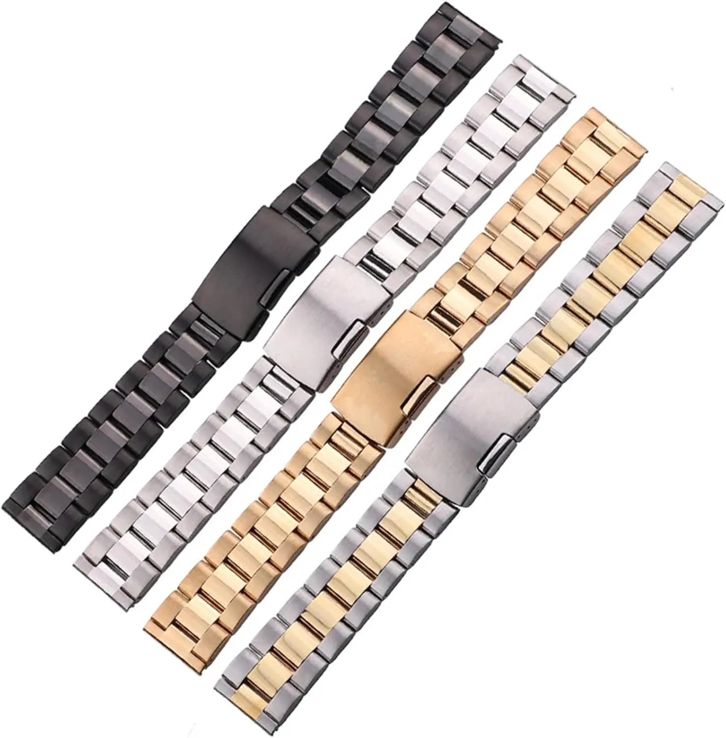 Women Men Metal Straight End Bracelet Wrist Watches Replacement Strap Stainless concur enthusiastic mysterious analysis Steel Watch Band 