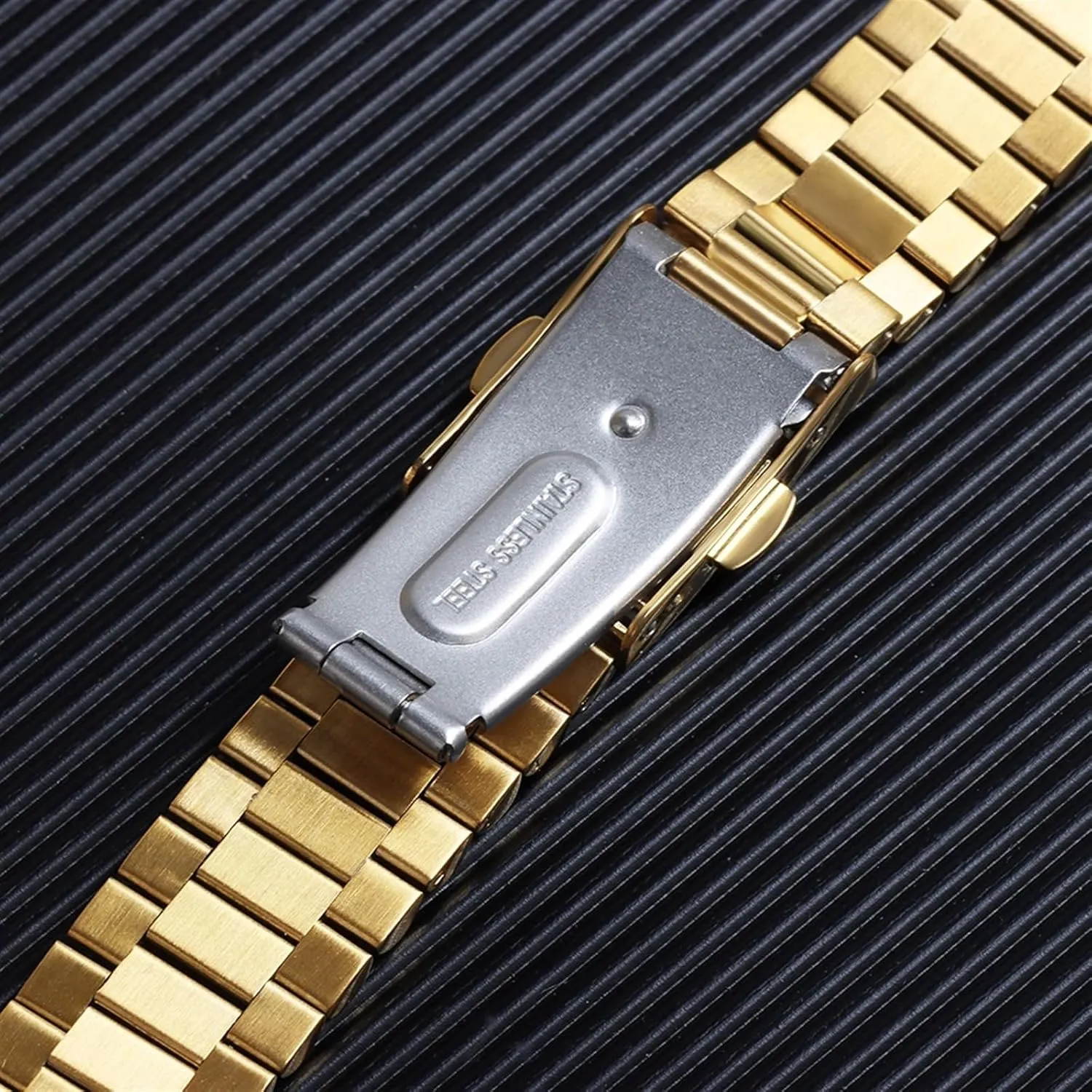 Women Silver Gold Bracelet Stainless Steel prevail Watch Band 10mm 12mm 14mm 16mm Universal Metal Watch Band for Smart Watch Quartz Watch Men 