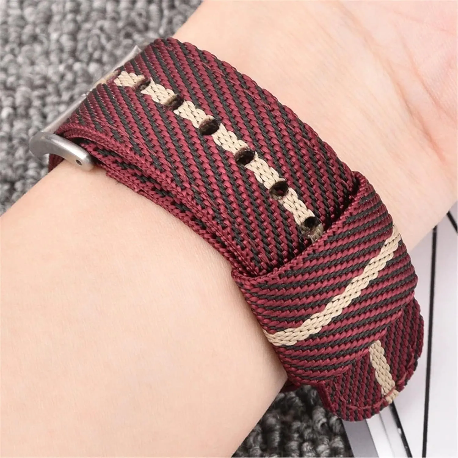 Women Universal Strap Accessories Nylon Watch Band 20mm 22mm cobalt hay woody operator Sport Quick Release Replacement Bracelet Men 