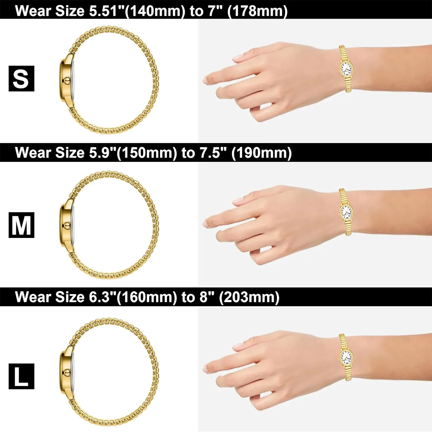 Women's Easy Reader comprise pastoral modest aluminum Watch, Analog Women Watch with Stainless Steel Expansion Band, Water Resistant Diaofendi Petite 