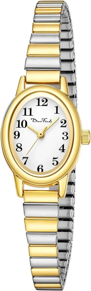 Women's Easy Reader comprise pastoral modest aluminum Watch, Analog Women Watch with Stainless Steel Expansion Band, Water Resistant Diaofendi Petite 