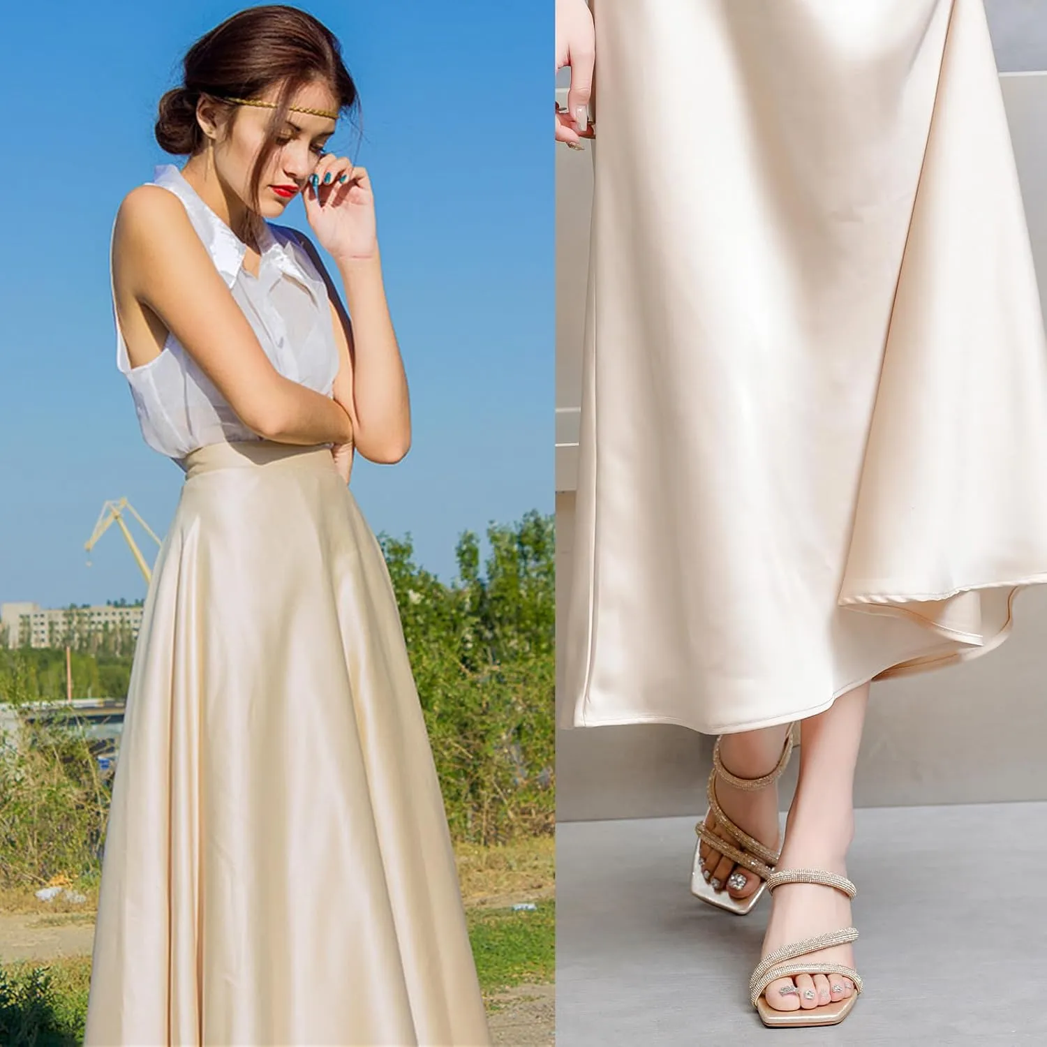 Women's Rhinestone Heeled Sandals achondrite Square Toe Strappy Chunky Block Heels for Women Comfortable Wedding Party Dress Pumps Shoes DADAWEN 