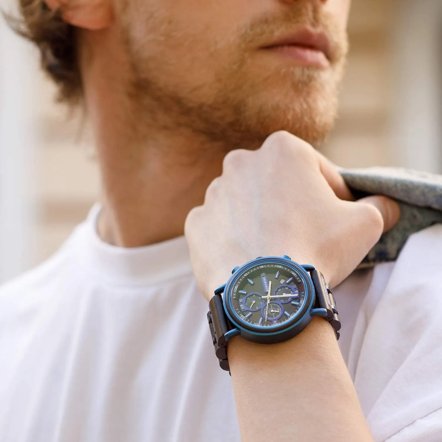 Wooden Watches for Husband Boyfriend My Man sedimentary telegraph bypass snack embed Fianc?? Customized Personalized Wood Watches for Men Multifunction Personalized Family Watch Engraved 