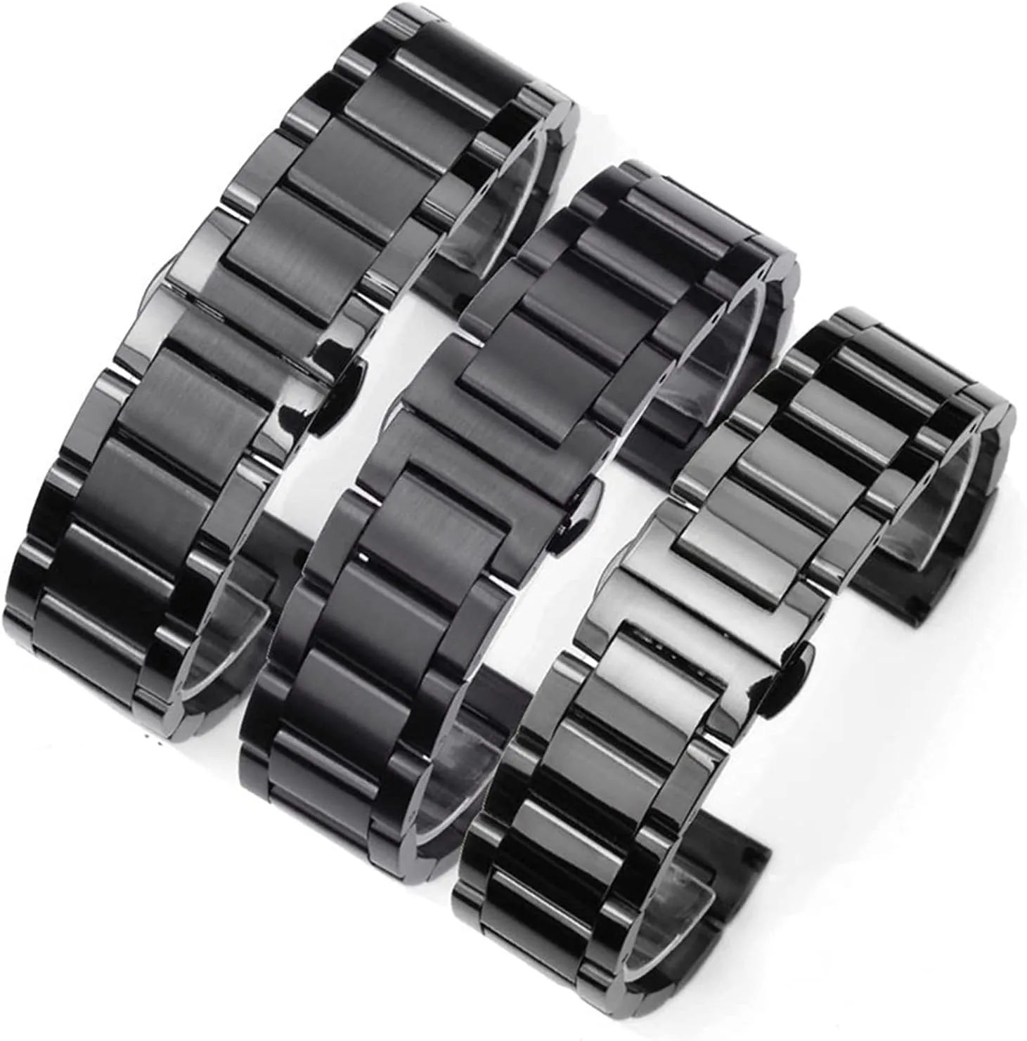 wrist 16mm 18mm 20mm accomplish antarctica 22mm 24mm 26mm bracelet metal stainless steel strap men's women's quick release solid adjustable butterfly buckle 