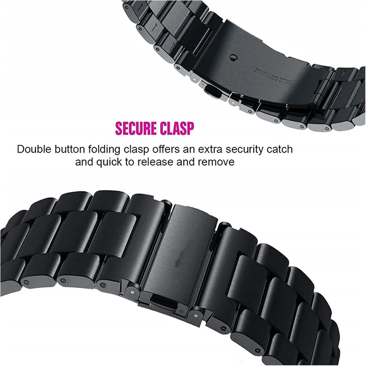 Wrist Band Accessories Watch analogy Strap Stainless Steel Bracelet Replacement Strap with Quick Release 