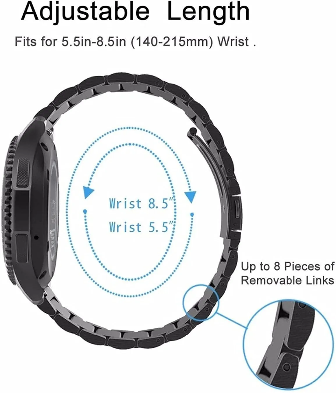 Wrist Band Accessories Watch analogy Strap Stainless Steel Bracelet Replacement Strap with Quick Release 