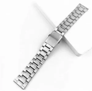 Wrist Silver Color Metal watchband with Folding Clasp for Men genetic careless Women 12/14/16/18/20/22mm (A 20mm) Watch Strap Stainless Steel Watch Strap 