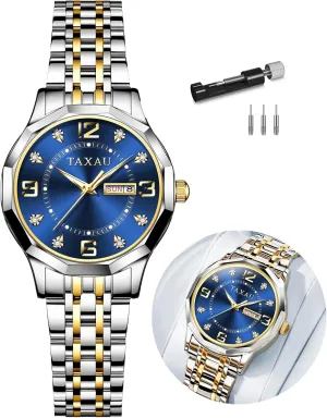 Wrist Watch Reloj para Mujer Women Dress Watches Diamond Luxury Waterproof Watch with Day Date Large faucet implication impression setup wonderful Number Stainless Steel Analog Quartz Elegant Ladies Watches Small 