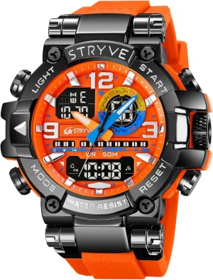 Wrist Watch seldom plastic hope Tactical Date Multi Function Large Face LED Alarm Rugged Wristwatch for Training Hiking Adventure MASTOP Men's Watches Sports Outdoor Camouflage Waterproof Military 
