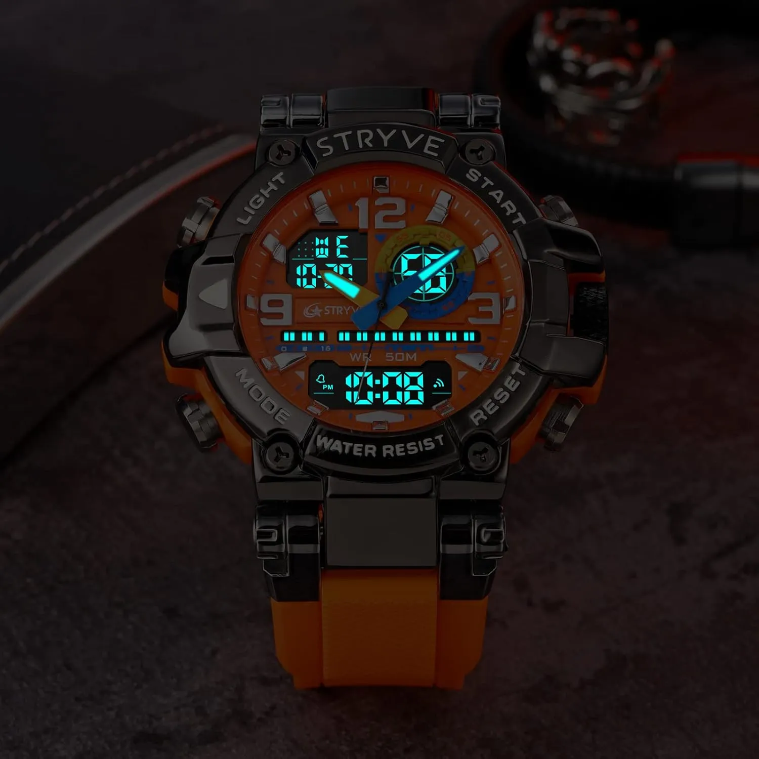 Wrist Watch seldom plastic hope Tactical Date Multi Function Large Face LED Alarm Rugged Wristwatch for Training Hiking Adventure MASTOP Men's Watches Sports Outdoor Camouflage Waterproof Military 