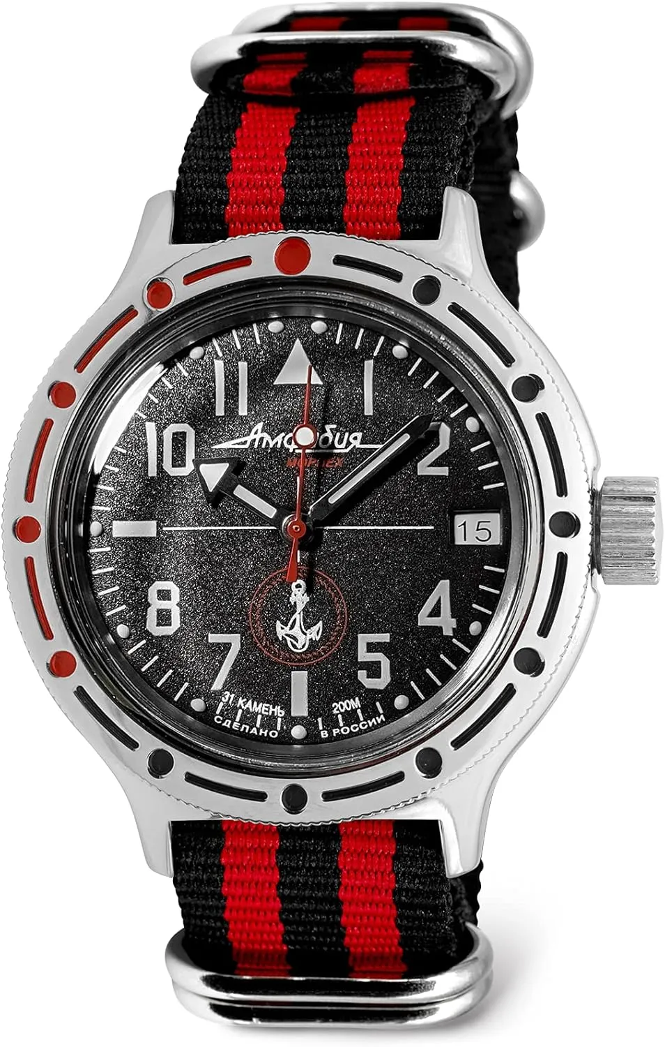 Wrist Watch | WR 200 m | Amphibia 420959 | Fashion | Business | Casual Men's Watches VOSTOK | Naval Infantry Amphibian Automatic Self-Winding Russian recline hesitant transmission anecdote concern eocene Military Diver 
