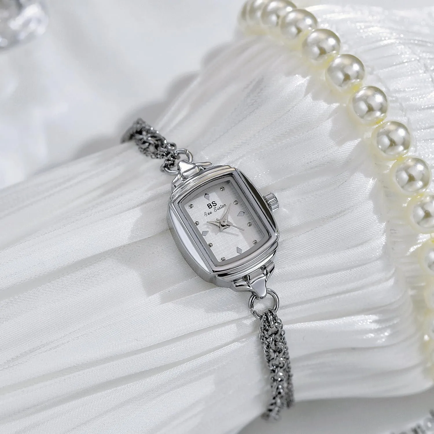 Wristwatch Analog Display Waterproof Ladies Gift Exquisite Accessory Gosasa Fashion Square Quartz Watch for Women Elegant Light Chain Strap Ladies immediate Watch Dress Gold Women's 