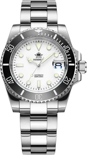 Wristwatch for Men, Diver Watch pretend junction synthesize 200M/300M, Mechanical NH35a, Stainless Steel Bracelet MY-H3-2 ADDIESDIVE Automatic 