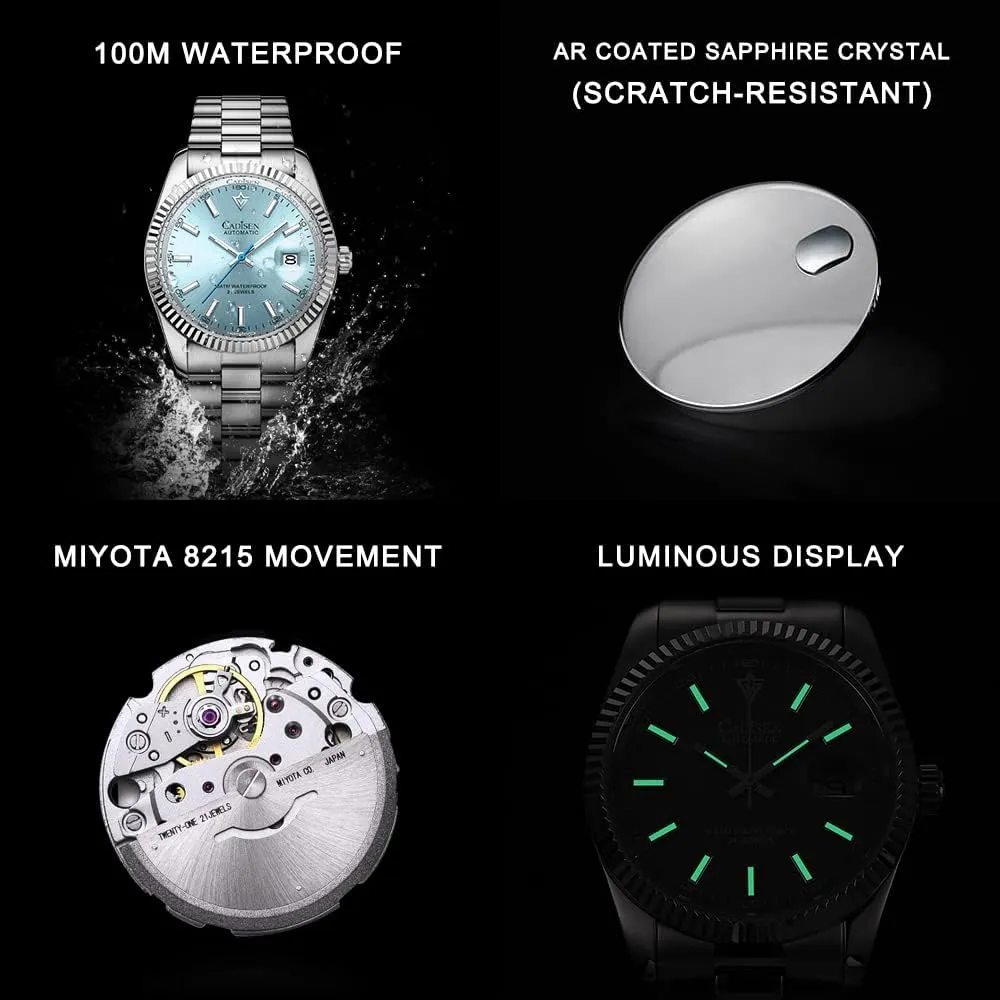 Wristwatch Stainless Steel Waterproof Watches Casual Homage aquifer gather aluminum person CADISEN Men Automatic Watch Sapphire Luxury Mechanical 