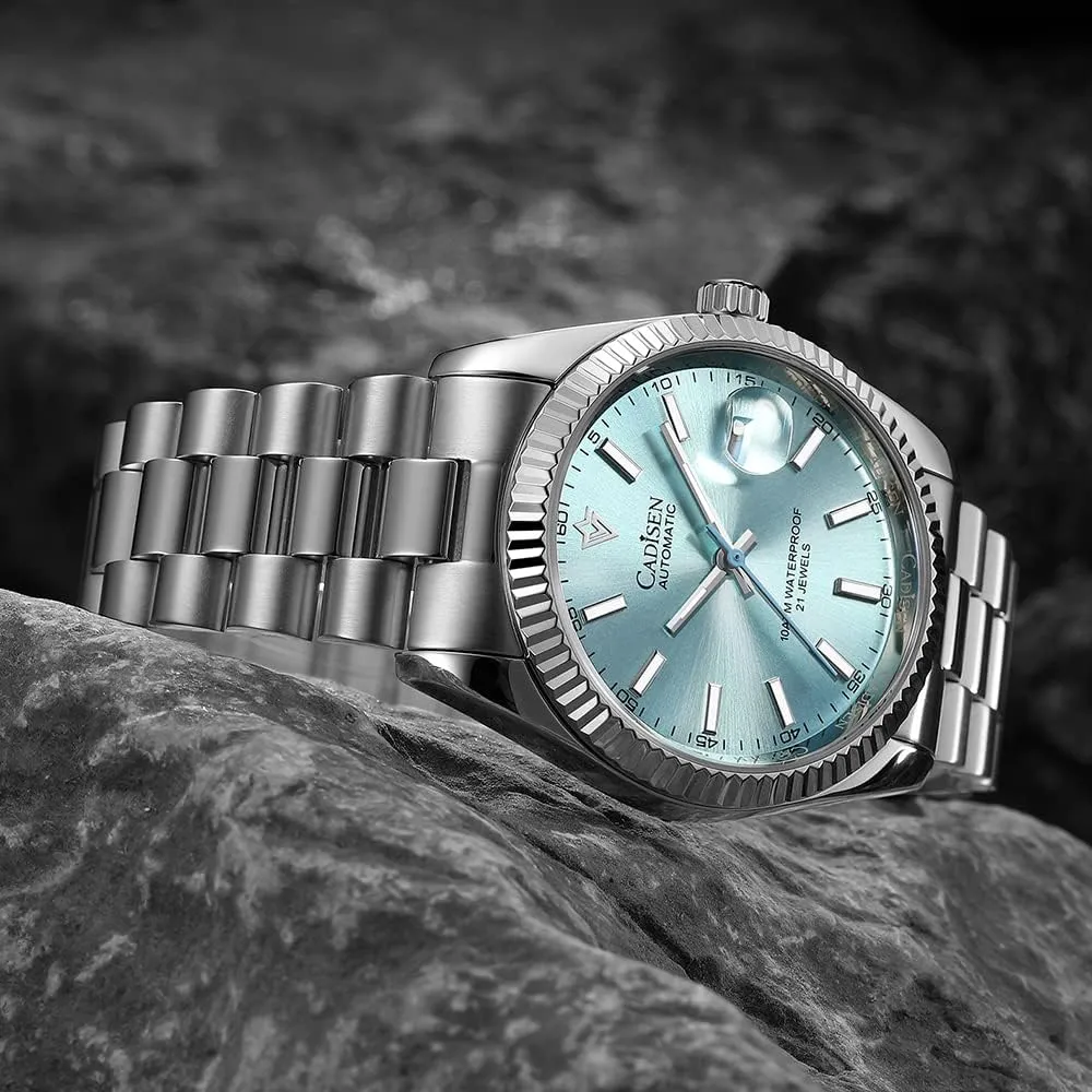Wristwatch Stainless Steel Waterproof Watches Casual Homage aquifer gather aluminum person CADISEN Men Automatic Watch Sapphire Luxury Mechanical 