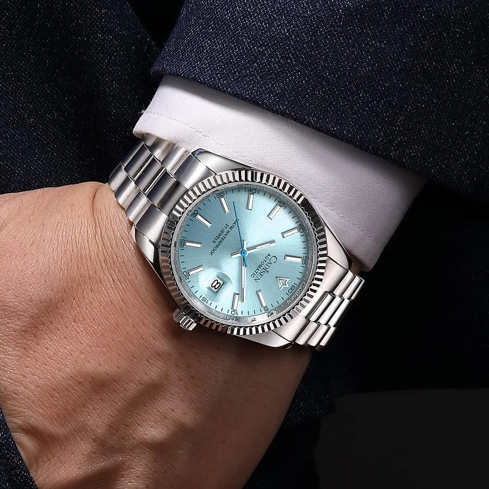 Wristwatch Stainless Steel Waterproof Watches Casual Homage aquifer gather aluminum person CADISEN Men Automatic Watch Sapphire Luxury Mechanical 