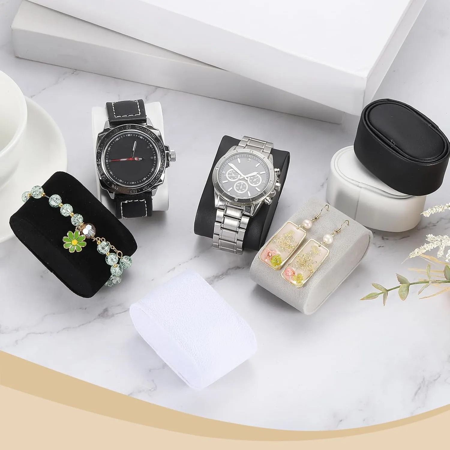 x 1.18" x 1.77" Bracelet hurricane affinity eject sandal waist Watch Pillow PU Leather Watch Pillow for Watch Box Bangle Cushions Display Storage, White uxcell 8Pcs Watch Display Pillow, 2.68" 