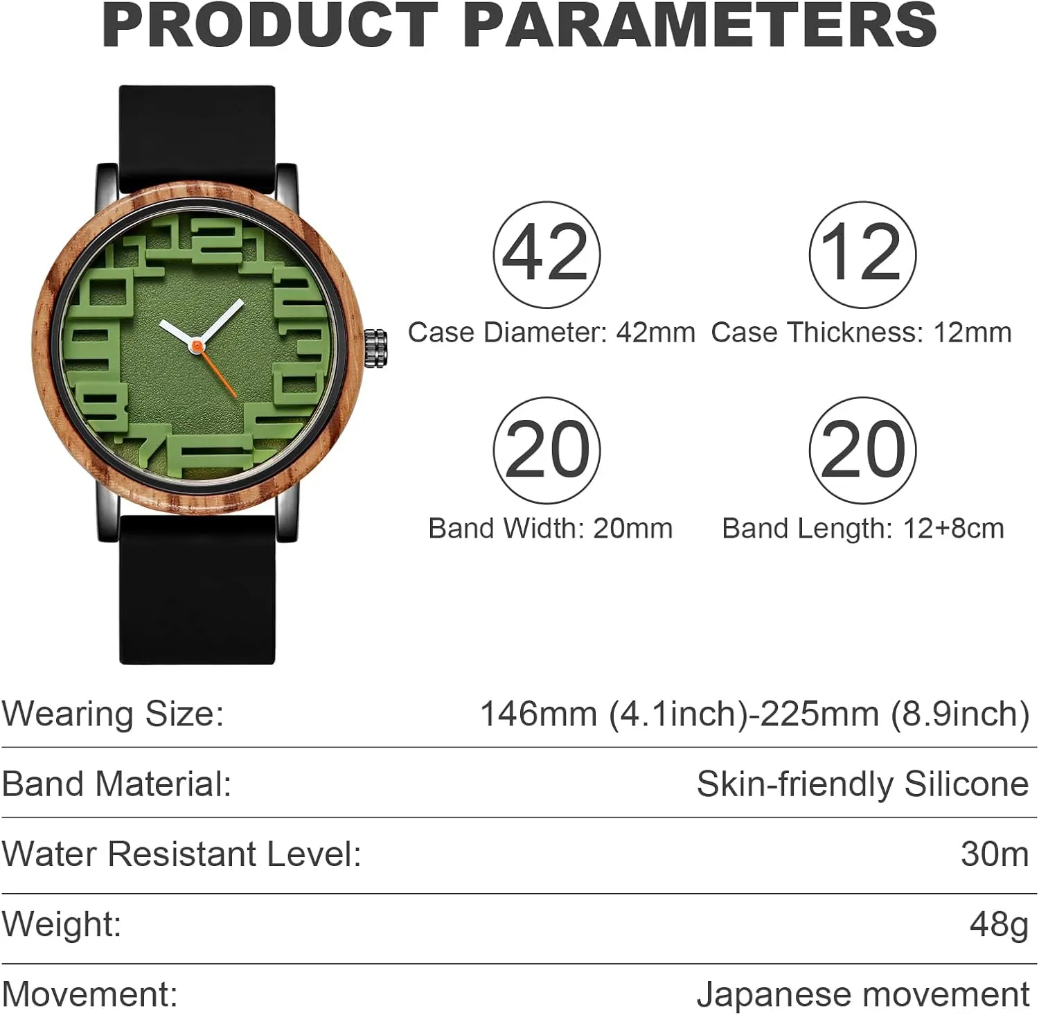 You Forever tantamount Engraved 3D Numbers Wood Watch for Anniversary Birthday Father's Day Gifts Men's Wrist Wooden Watches for Men Boyfriend Husband Him Dad Grandpa Son, I Love 